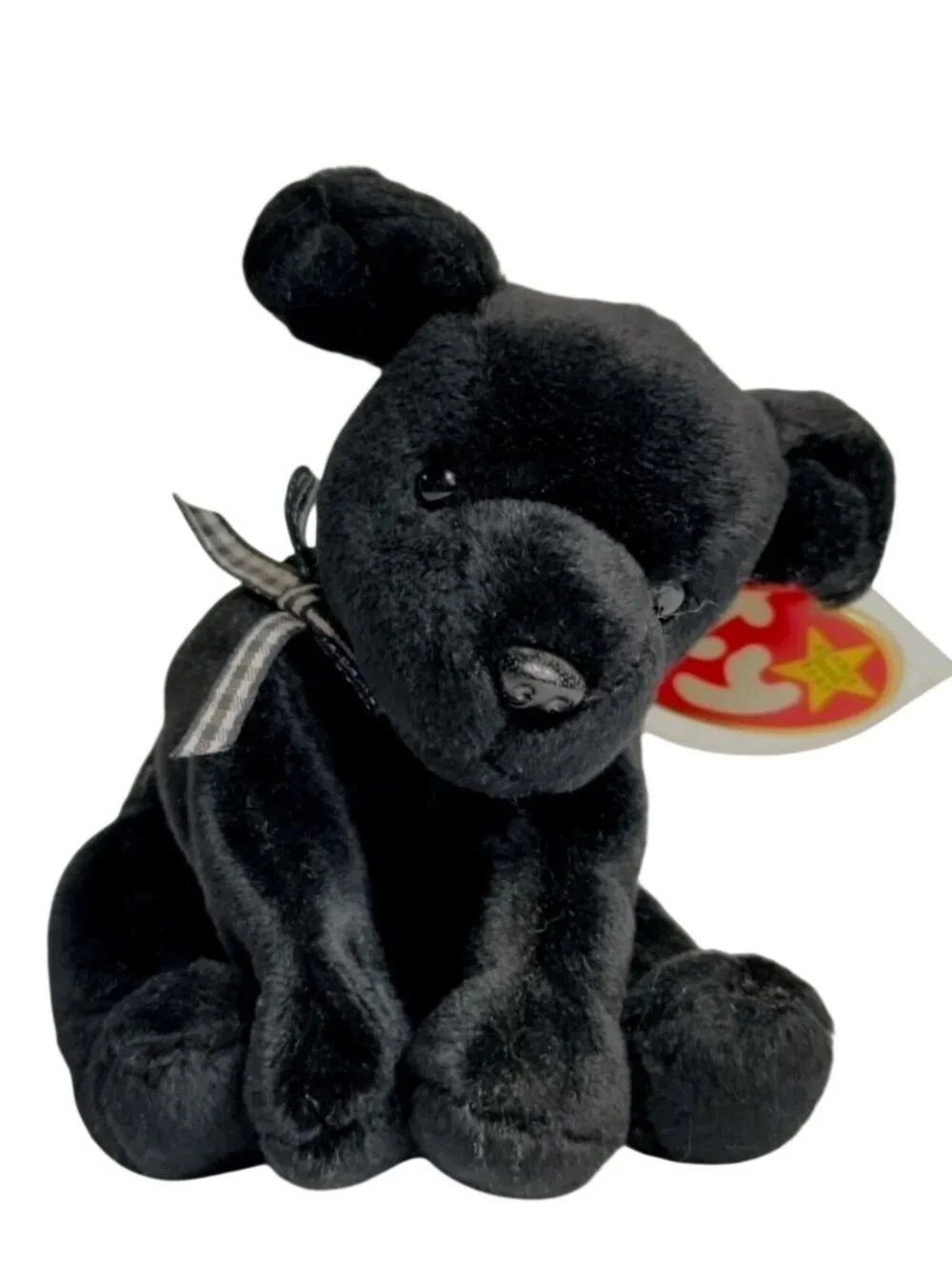 Ty Beanie Baby Luke Black Labrador Puppy Plush 1998 MWMT June 15 DOB Retired